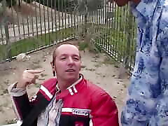 Deepthroating two thick German cocks ends with the brunette receiving hardcore anal thrusts and DP