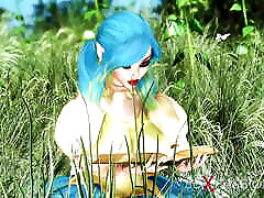 Beautiful female elf gets fucked by the big ogre in the dungeon
