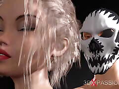 Piano. Classboy in the skull mask fucks hard a female pianist teacher