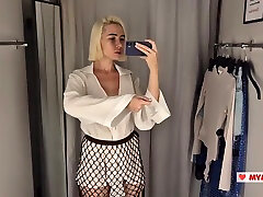 Try On Haul video bokep cewek putih Clothes With Huge Tits At The Fitting Room. Completely See Through Clothes