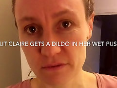 Slut wife Claire gets a dildo in her wet beeg indian cam interracial bathroom
