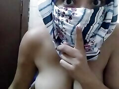 Amateur HOT Step Mom Masturbates Pussy And Shows Big Tits In Niqab On Webcam Arab Slut Pornhijab