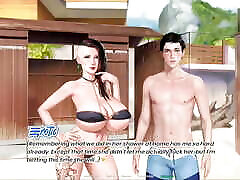郊区王子47:他妈的我stepaunt&sherlok homes;s紧猫从后面在海滩浴室-游戏HD