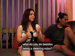 Robot Female Learns More Things Than Cleaning