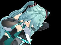 MMD Sexy Blue Hair Babe with Dildo in Pussy GV00079