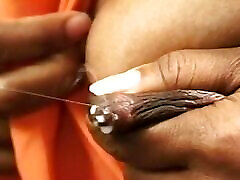Young ebony bitch shaved cunt fucked with black dick then she sqeezes out milk