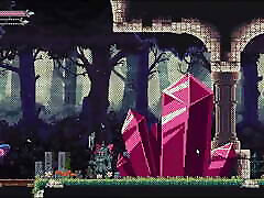 Flip Witch Pixel HENTAI Game Ep.8 gender bender witch and giant goblin queen catfight !
