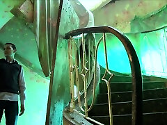 Oral fun with Latina in an old building