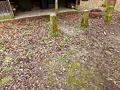 Naked cunt pounding on the picnic table