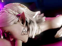 Sexy Blonde Elf Party Blowjob