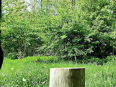My FIRST outdoor masturbation! What a thrill!!! I got seen... -AnnHeel