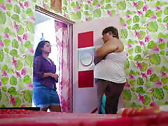 Jhuma Boudi of the neighborhood had sex with two leggings pantyhose booty men EP 1