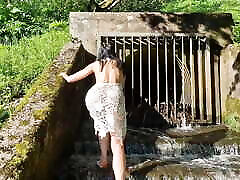 Outdoor nudity and peeing