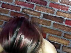 White girl sucking cock like a slut and fucking her pussy up close - small natural tits - Amateur Nora Milf - Andy Z 94
