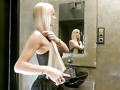 Sexy and Horny Big Boobs Blonde Housewife No breast lactating squirt Shows Pussy and Her Nice Bare Ass