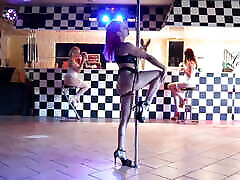 Noochka Seduces Marie & Lety with an Incredible Demonstration of Pole Dance to End with a Lesbian Threesome and Squirt!