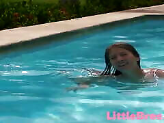Little Bree Swimming and Showering Outdoors