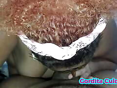 Unfaithful wife jumps on her lover and takes his semen with her mouth