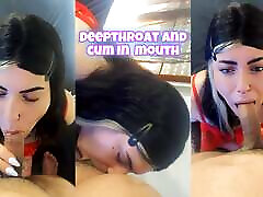 Blowjob kianna and son Does Deepthroat and Receives Milk in Her Mouth