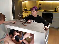 Twink Friends Had a Coffee Break and It Turned Into the Blowjob Under Table