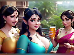 AI Uncensored Upscale Sexy Indian Desi Women in Disney Princess Style