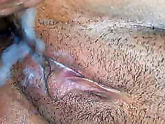 Daddy fucked my wet pussy, he came on my pussy and continued to fuck me.