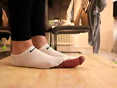 Cockboard with white Nike socks