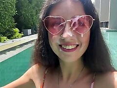 Stranger Lured Me with Hard Cock and He Cum on My Glasses After Sex - Cumwalk