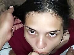 Cute petite Brazilian girl gave a blowjob and gave her ass