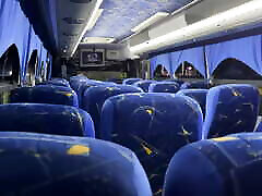I suck it on an unknown passenger on a real bus and it cums in my mouth