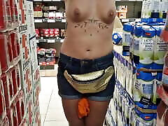 I flash my tits in the supermarket and change clothes