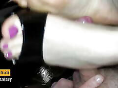 Cumming on Perfect Feet and High Heel Open Toes - Shoejob - Footjob - Toejob and Cum