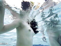 Underwater sex in a public pool