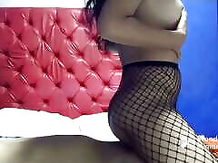 My 42 year old HotWife tries a 22 year old cock for the first time, while I work.