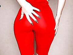 yoga collant pawg in spandex leggings ad alta voce sculaccia la sua succosa culo calzoni