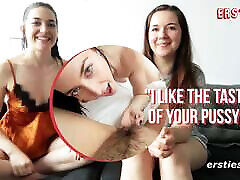 Ersties - Leah & dick into throat Shoot Their First Lesbian Sex Video Together