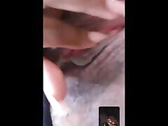 Unfaithful wife masturbates with her lover by video call