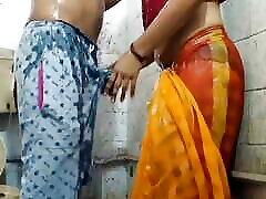 Bengali bhabi was pelted by husband&039;s friend in bathroom