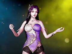 3D Asian dance cheat with big cock