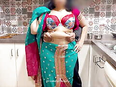 Big Boobs Married Indian wearing Saree