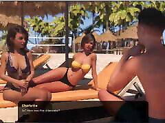 No more cash 1 - Emma and Johannes took a shower Emma give... on the beach Johannes fell on Tris and his dick sliped out.