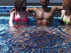 My Dorm 15- Mark Giving prevent ssex Massage to His Stepsister Emma at Swimming Pool