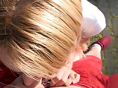 Work colleague assfucked in the parking lot