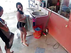 The boss left and the she is opening her frock couldn&039;t resist my erect dick