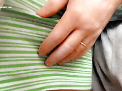 Touching Petite Pussy Under Short Skirt in Cramped Bus