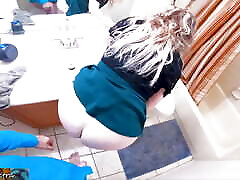 Milf fucks her stepson in the bathroom on her way to alondra garcia miro in the morning