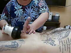 penis buttocks massage and masturbation before cumshot