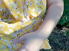 Pregnant MILF Milky Mari showing her lactating boobs and hairy pusyy criampie outdoor in close-up