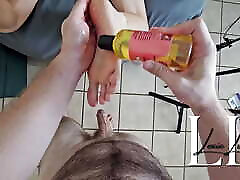 Step Bro uses Feet to Jerk Off and Cum on Panties