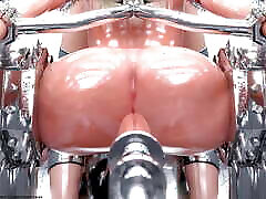esclave blonde en bondage métallique-bd fétiche bdsm 3d